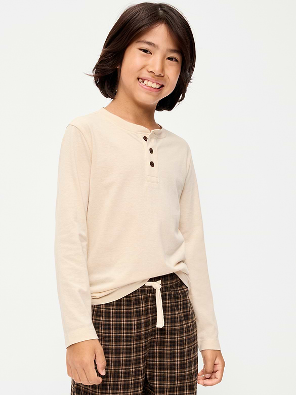 Softest Long-Sleeve Henley T-Shirt for Boys