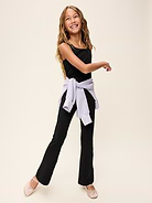 Image 1 of 5, Keep ‘em moving in Old Navy Sport's PowerChill: Soft, breathable cotton with stretch for all-day comfort., square neckline, wide shoulder straps, seamed waist, twist back, flare leg, Product #909547