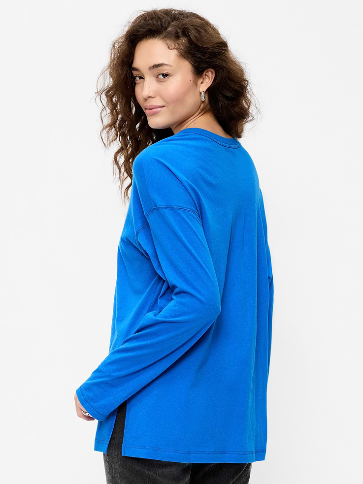 Image 3 of 4, Oversized EveryWear Long-Sleeve Tunic T-Shirt