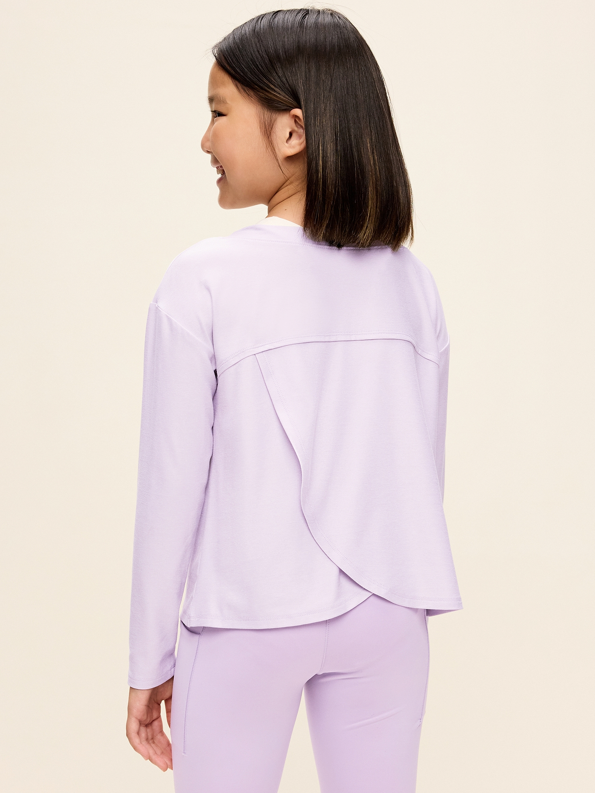 トップス SOORPLOOM Imelda Blouse (cloud) 6y CloudMotion Long-Sleeve Cross-Back Top for Girls | Old Navy