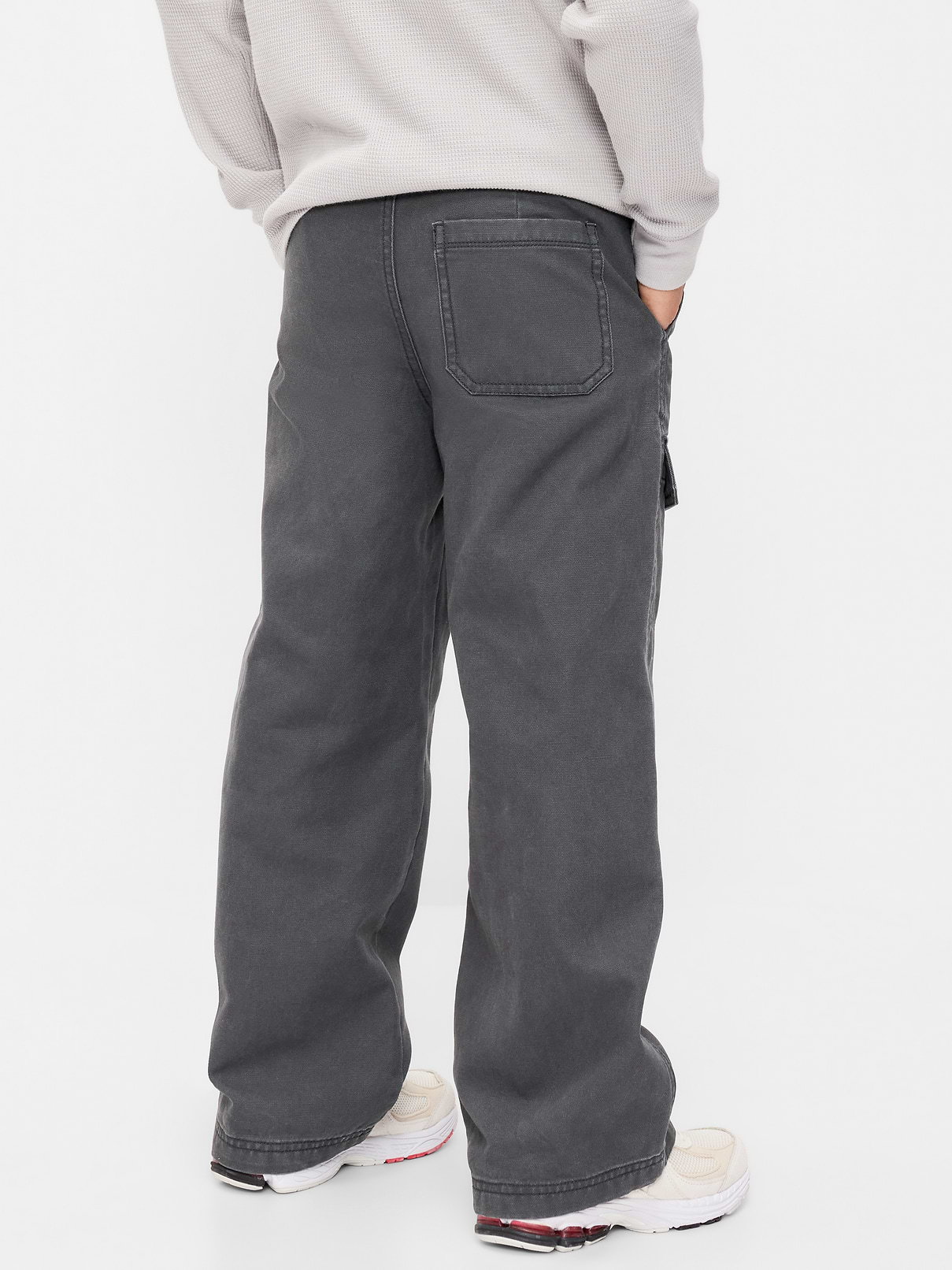 Image 2 of 4, Baggy Cargo Canvas Pants for Boys