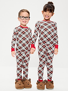 Image 1 of 2, Featuring SoftMode: our snuggliest, softest, brushed jersey., crew neck, long sleeves, matching pajama pants, elasticized waistband, rib-knit cuffs, allover print, Product #910443