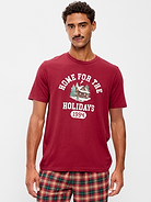 Image 1 of 3, rib-knit crew neck, short sleeves, graphic varies by color, Product #909610
