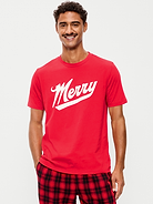 Image 1 of 3, rib-knit crew neck, short sleeves, graphic varies by color, Product #909610