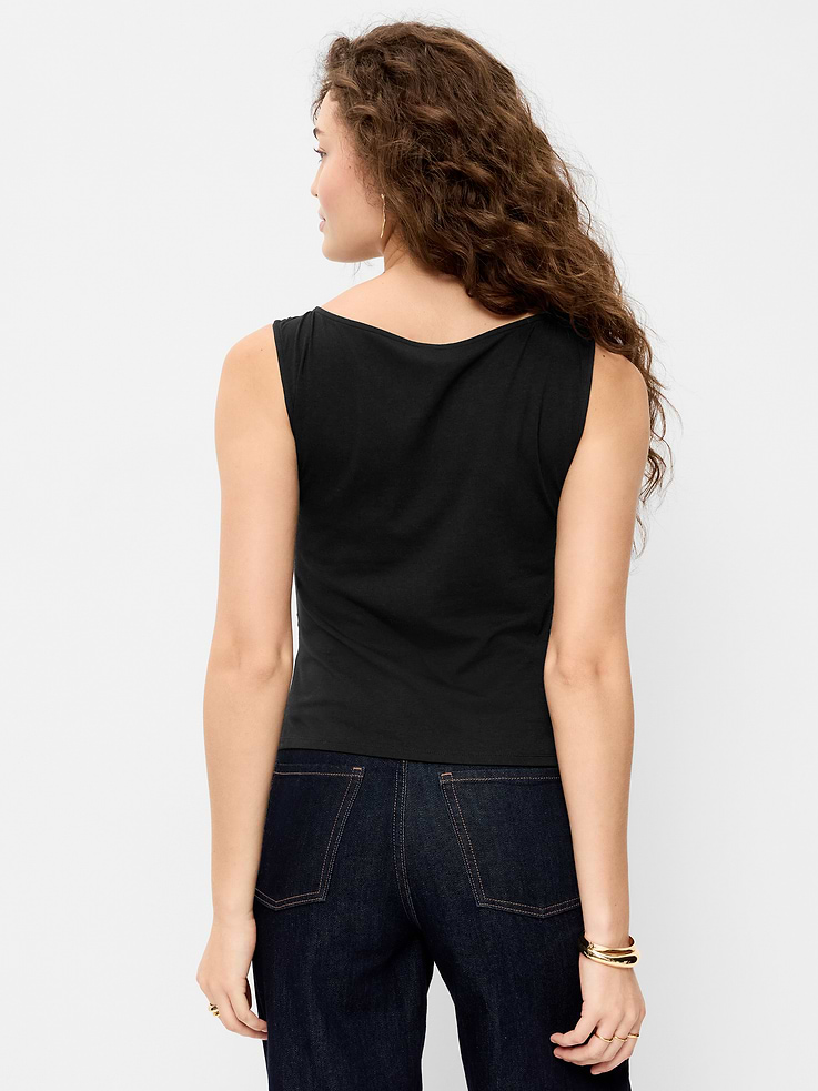 Image 3 of 8, Sleeveless Twist-Front Top