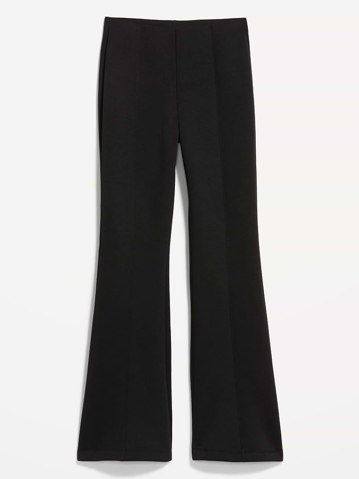 Image 6 de 6, Pantalon jambe évasée à taille haute en molleton raffiné