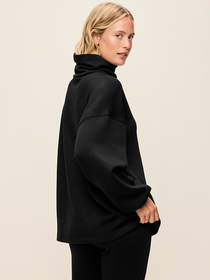 Image 2 of 7, Oversized Bounce Fleece Funnel-Neck Tunic