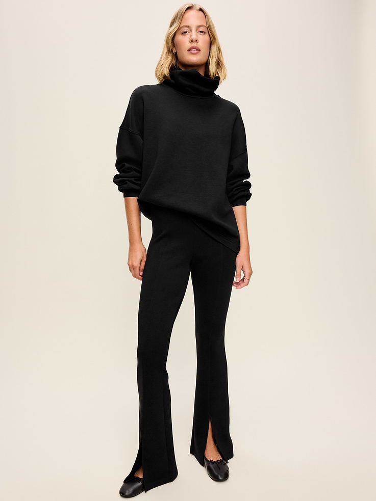 Image 3 of 7, Oversized Bounce Fleece Funnel-Neck Tunic
