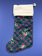 Image 1 of 2, flannel stockings, sherpa foldover cuff, features licensed graphic, ©Disney, Product #907819