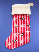Image 1 of 2, flannel stockings, sherpa foldover cuff, features licensed graphic, ©Disney, Product #907819