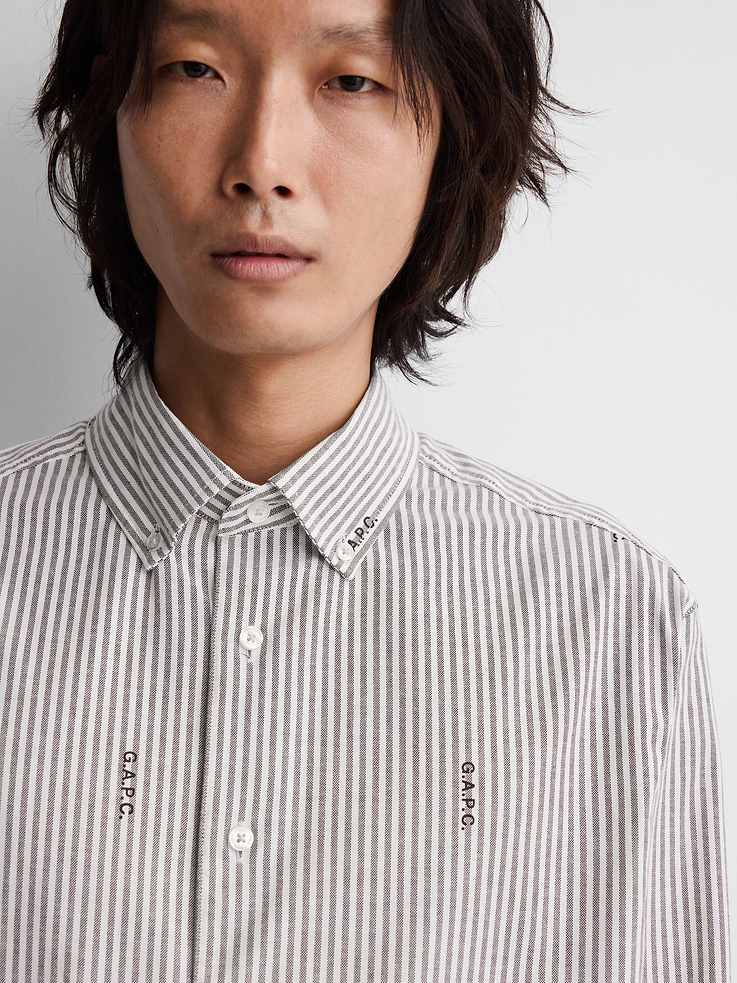 Image 5 of 8, Gap × A.P.C. Relaxed Logo Oxford Shirt, Cardmember Early Access