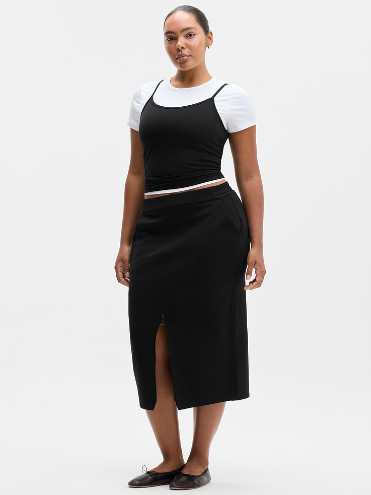 Image 4 of 5, Form Knit Midi Skirt