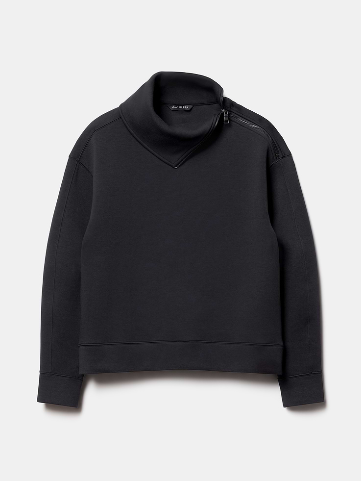 Image 6 of 6, Form Knit Shawl Collar Sweatshirt