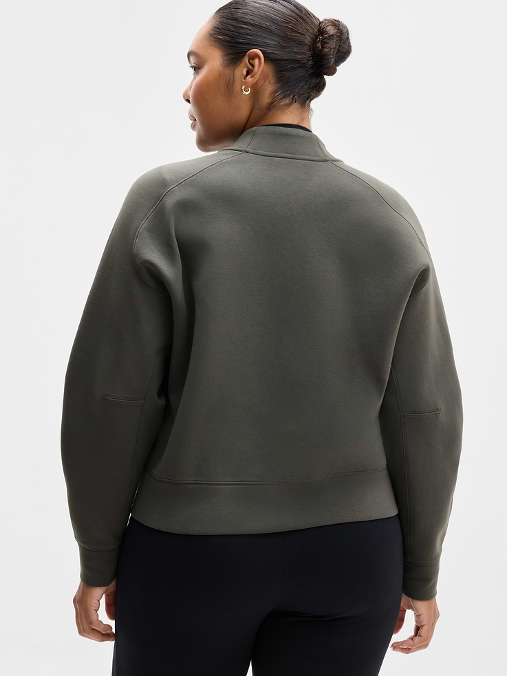 Image 5 of 6, Form Knit Bomber Sweatshirt