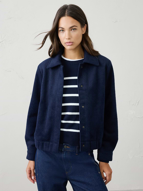 Knit Melton Short Jacket