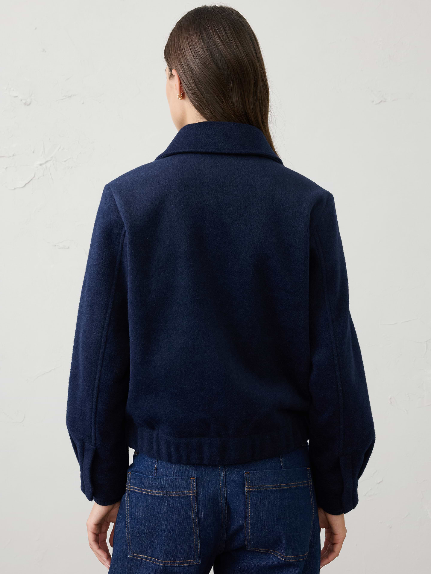 Image 5 of 7, Knit Melton Short Jacket