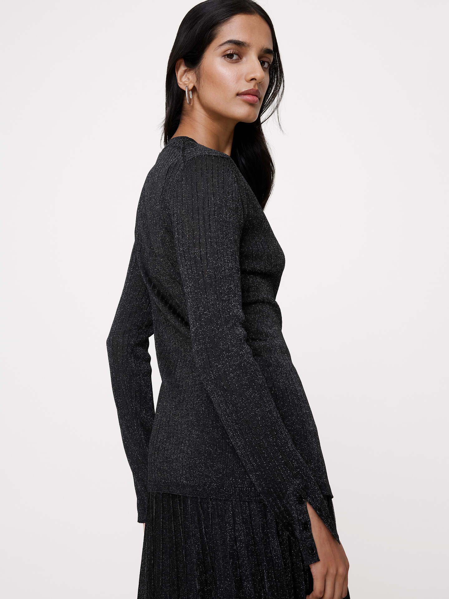 Image 4 de 8, Cardigan en tricot métallisé