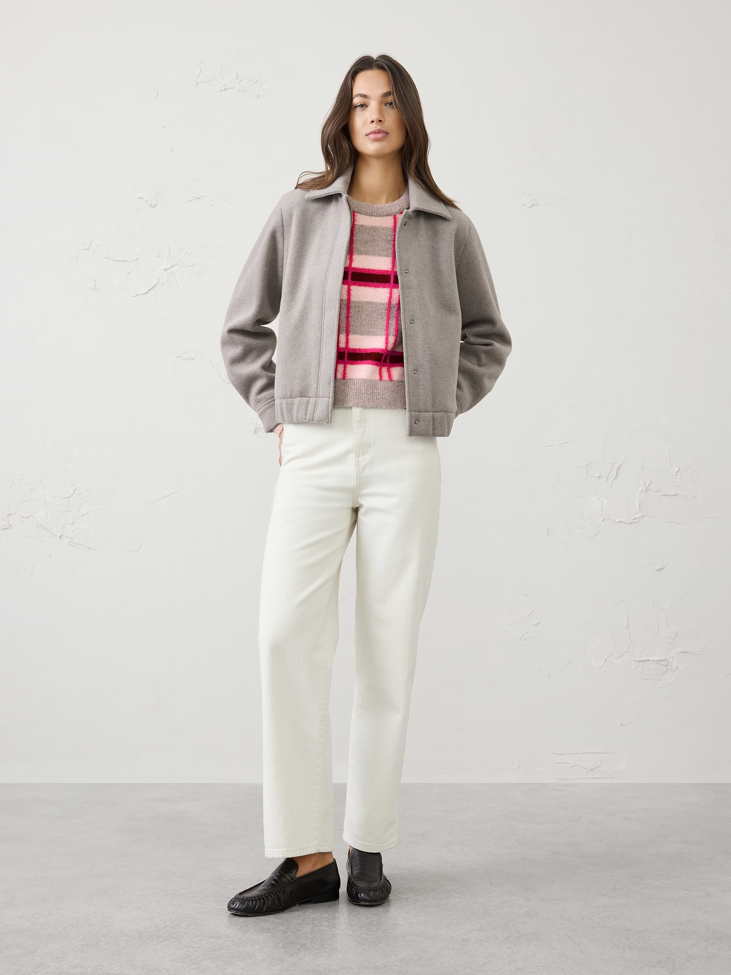 Image 3 of 5, Plush Plaid Sweater