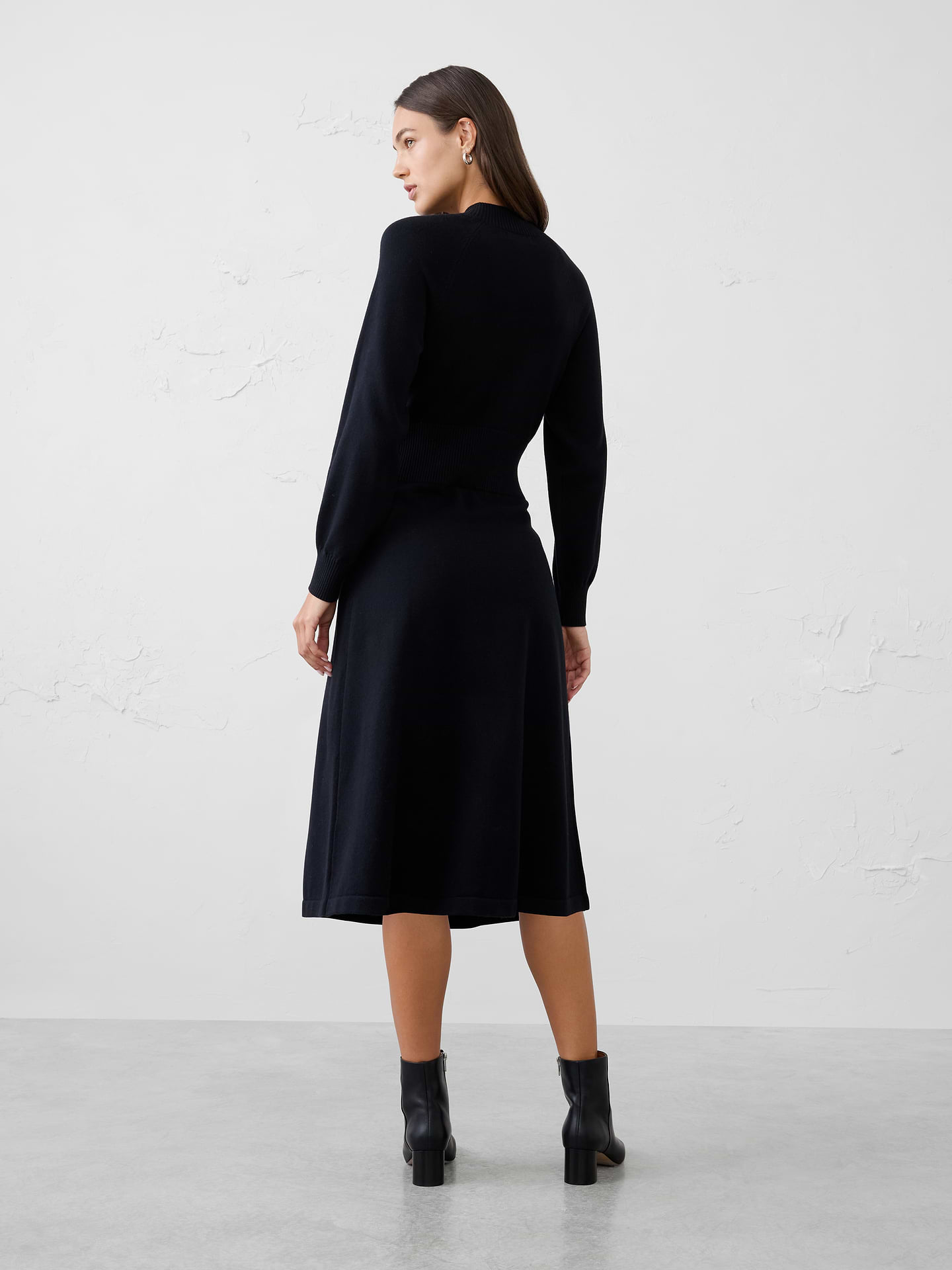 Image 2 of 3, Turtleneck Midi Sweater Dress