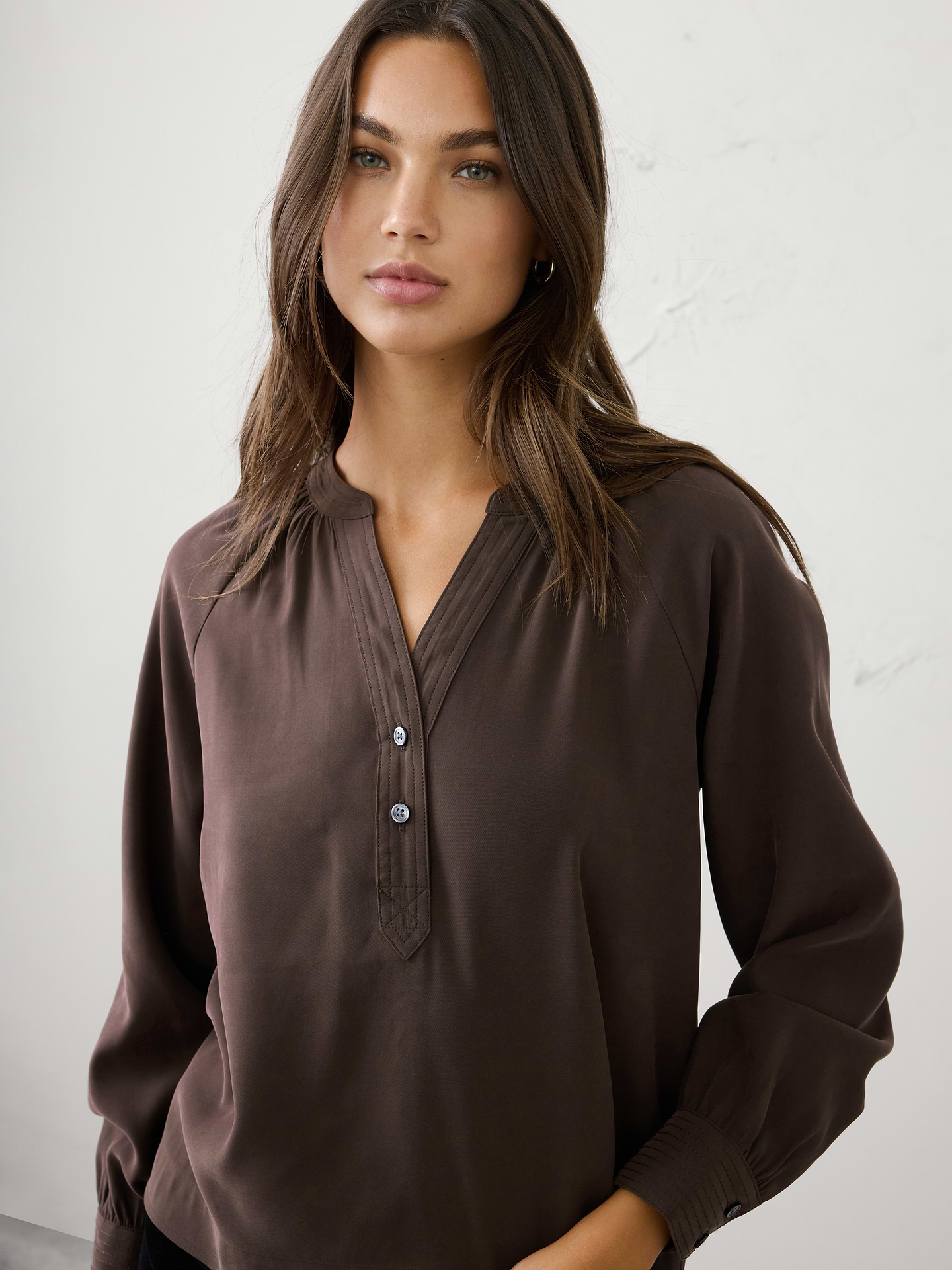 Image 6 of 7, Trapunto Stitch Blouse