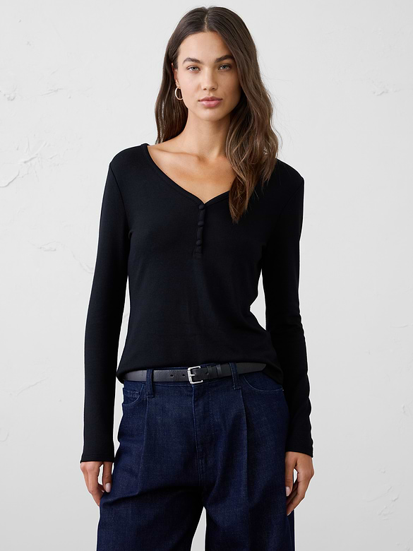 Soft Luxe Henley Top