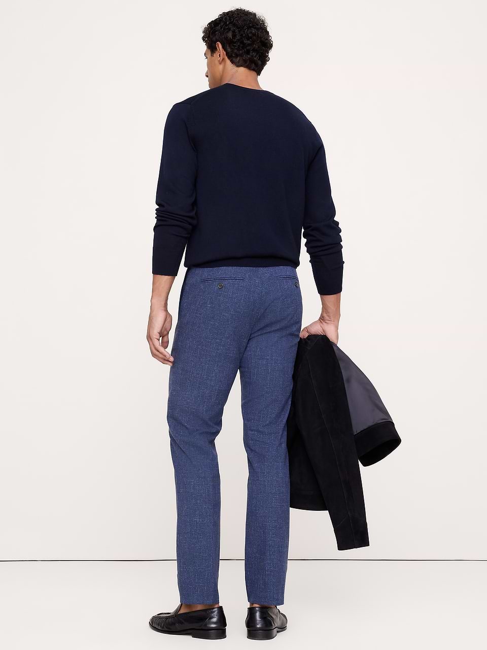 blue dress pant Slim Wrinkle-Resistant Size:UK 8 / EU 41 / US 10