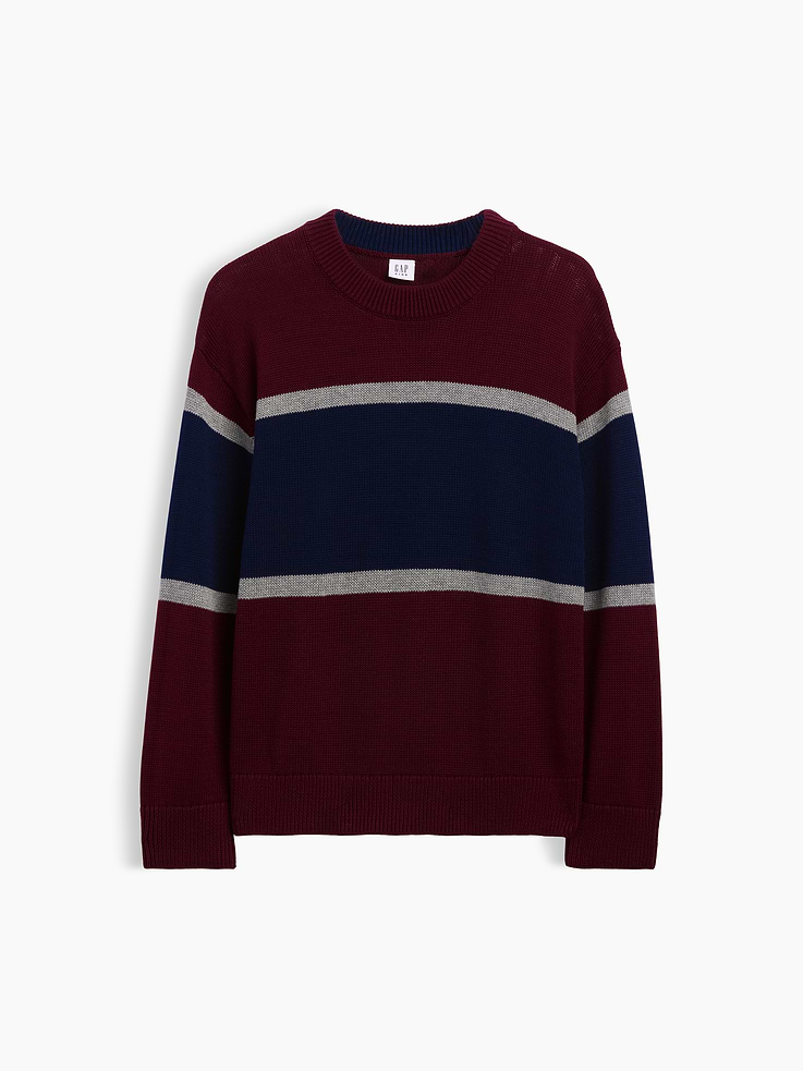 Image 2 of 5, Kids 100% Cotton Relaxed Crew Sweater