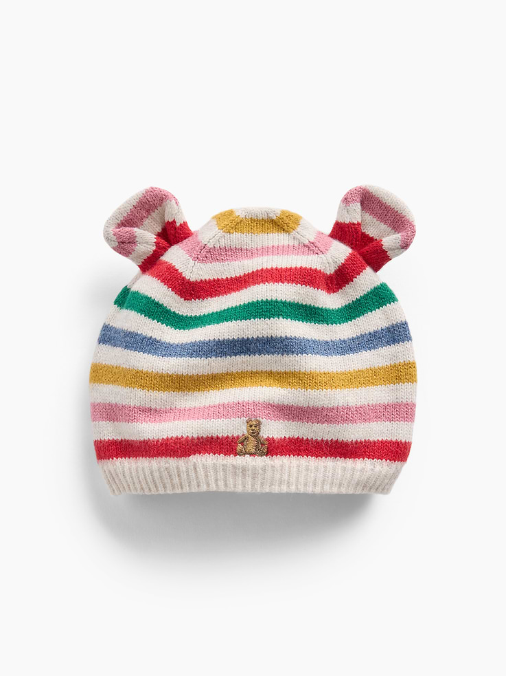 Image 1 de 2, Notre tissu populaire, aussi doux que du cachemire. Fabriqué à partir d’un fil pelucheux d’épaisseur moyenne. Raffiné grâce à une technique de brossage spéciale. Le luxe au quotidien., Tricot ultra-doux., Oreilles d’ourson appliquées sur le dessus., Ourson Brannan brodé sur le devant., Ourlet côtelé., Joyeuses rayures sur l’ensemble., Ce produit a été fabriqué dans une usine qui investit dans l’égalité des genres et l’autonomisation des femmes grâce au programme Reimagining Industry to Support Equality (RISE). En savoir plus: Combler les lacunes en matière d’équité | Gap Inc. ., Produit #1184750