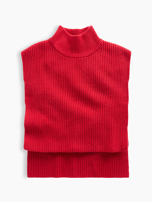 CashSoft Mockneck Sweater Bib