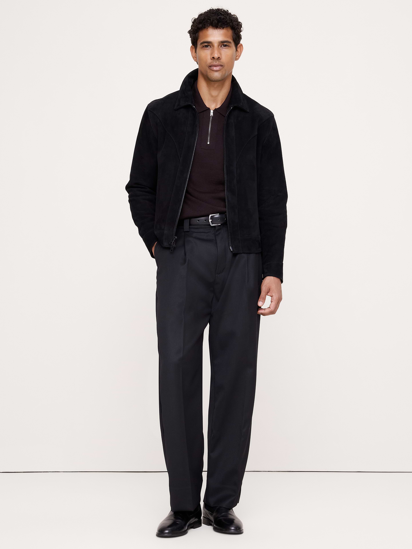 Image 7 of 8, Merino Zip-Up Sweater Polo