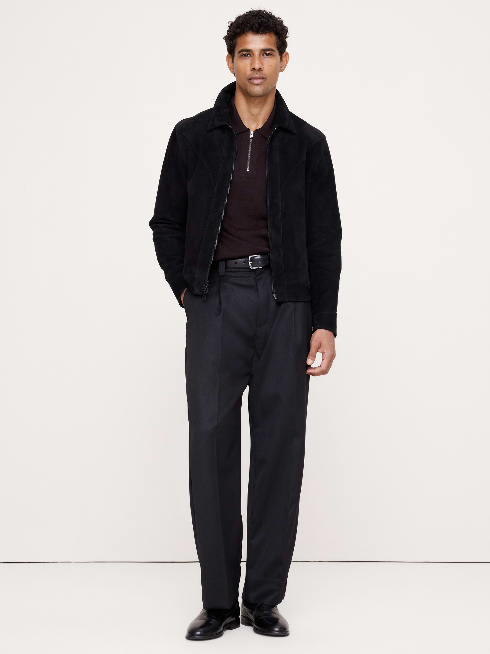 Merino Zip-Up Sweater Polo | Banana Republic