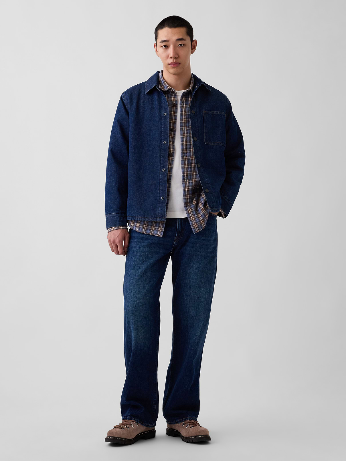 Image 2 of 5, Denim Relaxed Shirt Jacket