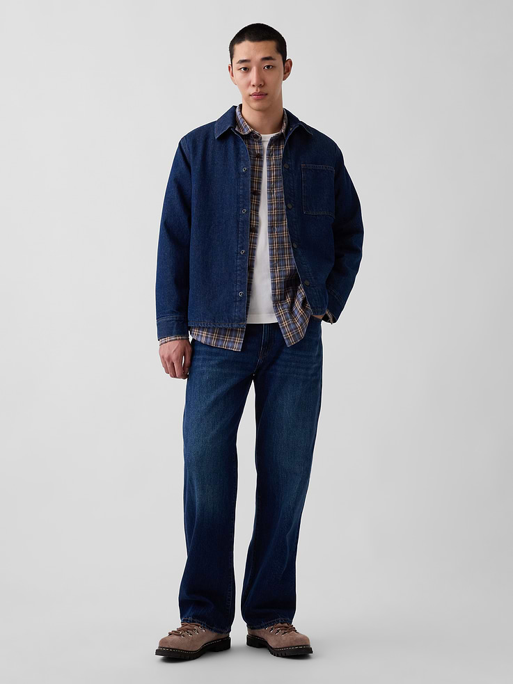 Image 2 of 5, Denim Relaxed Shirt Jacket