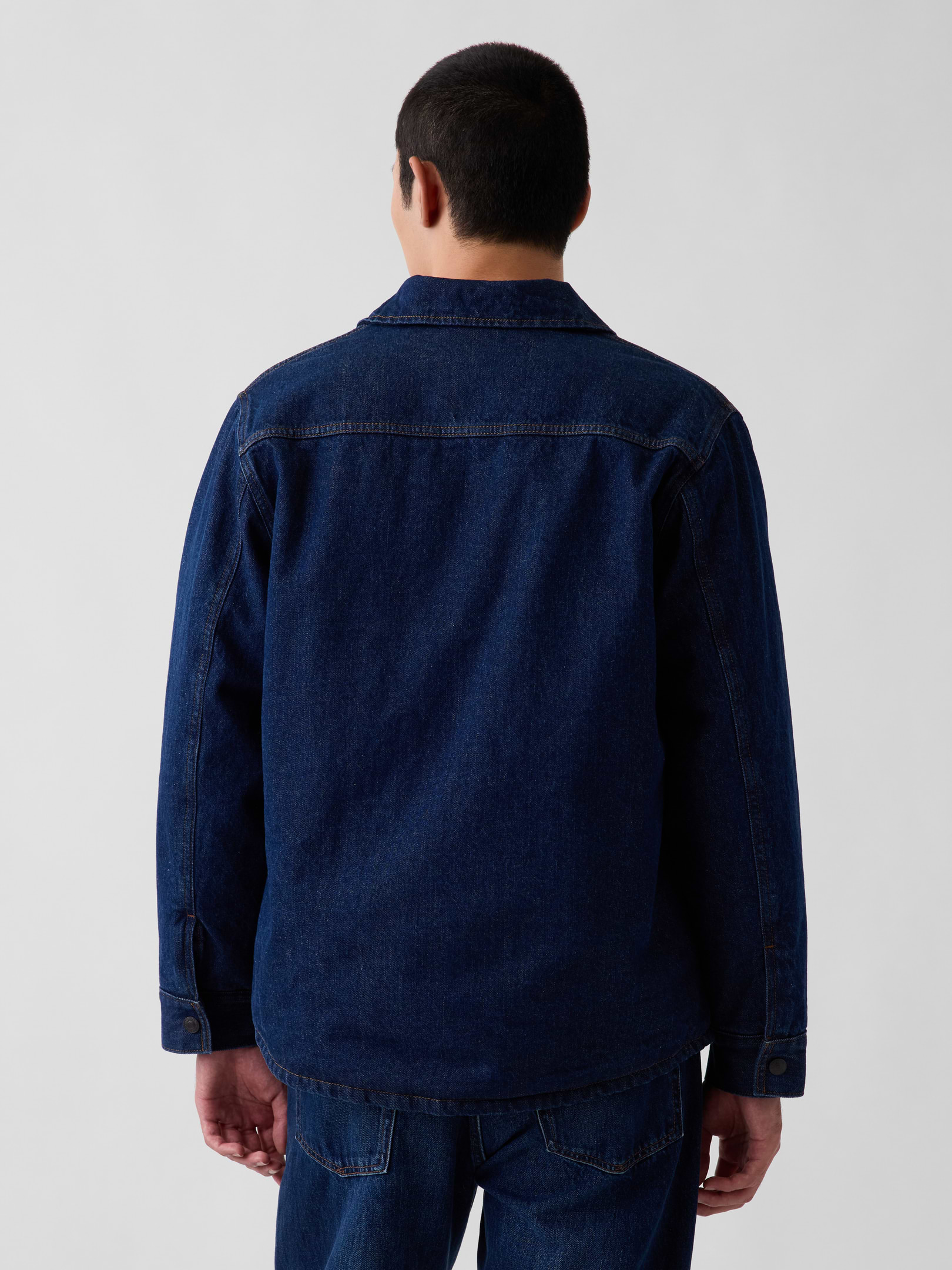 Image 3 of 5, Denim Relaxed Shirt Jacket