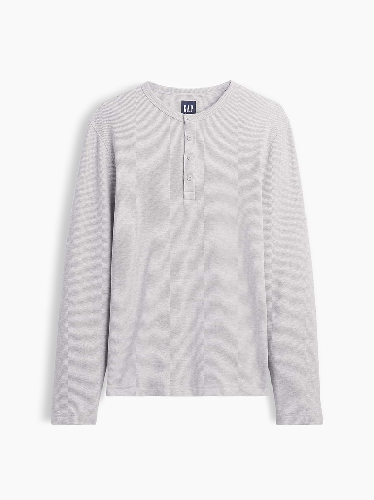 Image 5 of 5, Waffle Henley T-Shirt