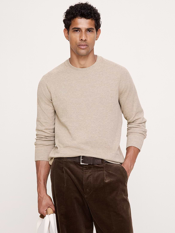 Slub Double-Knit Crew-Neck T-Shirt