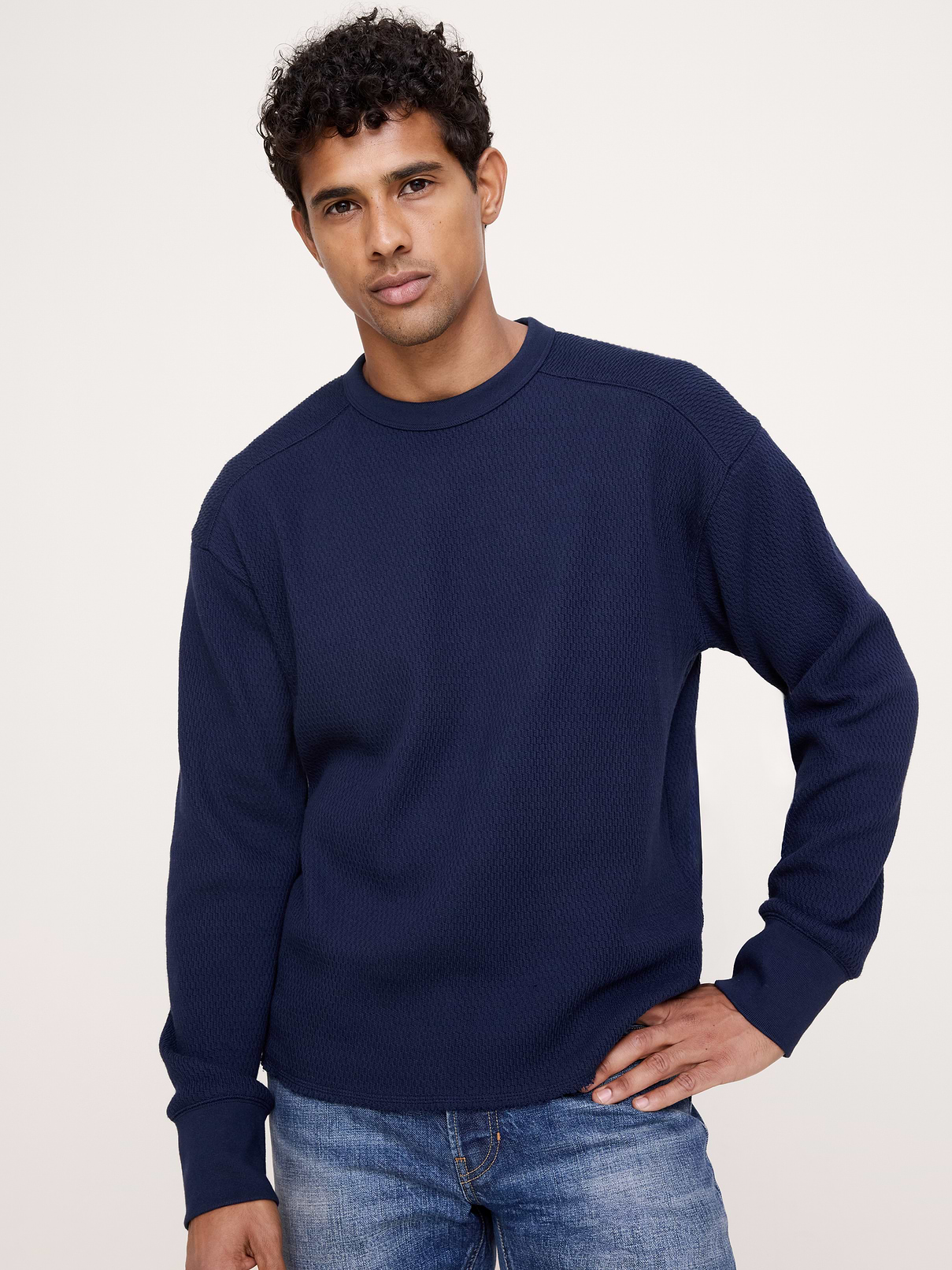 Alpine Thermal Crew-Neck Almond-Stitch T-Shirt