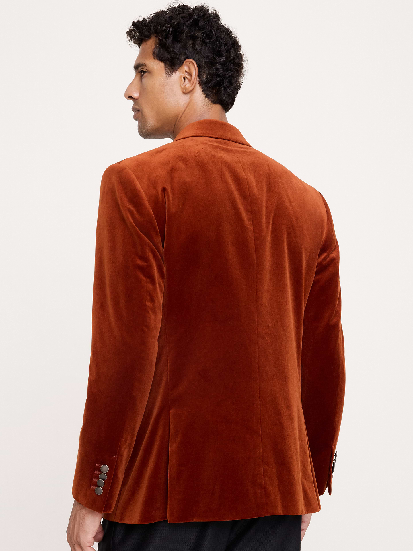 Image 4 of 5, Tailored Slim Velvet Blazer