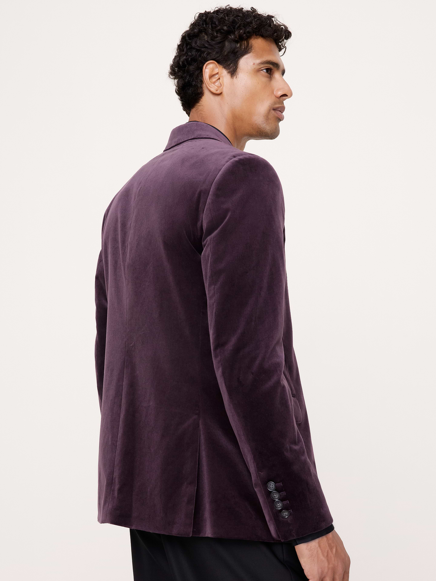 Image 2 of 5, Tailored Slim Velvet Blazer