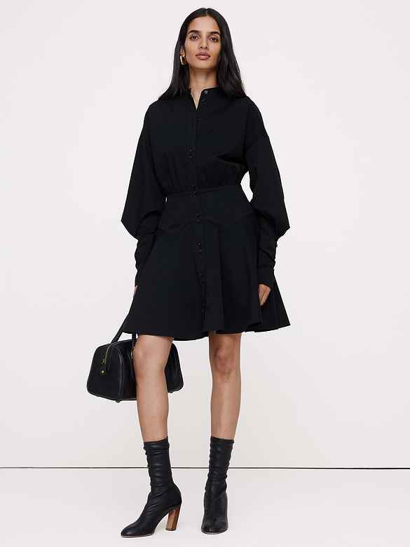 Gigot Sleeve Mini Dress