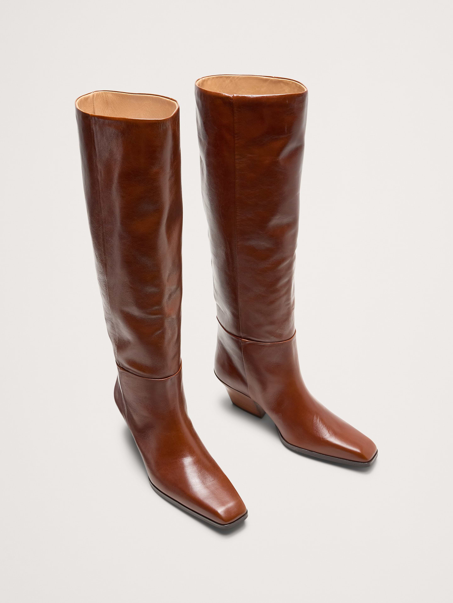 Image 3 of 8, Italian Leather Knee-High Boot