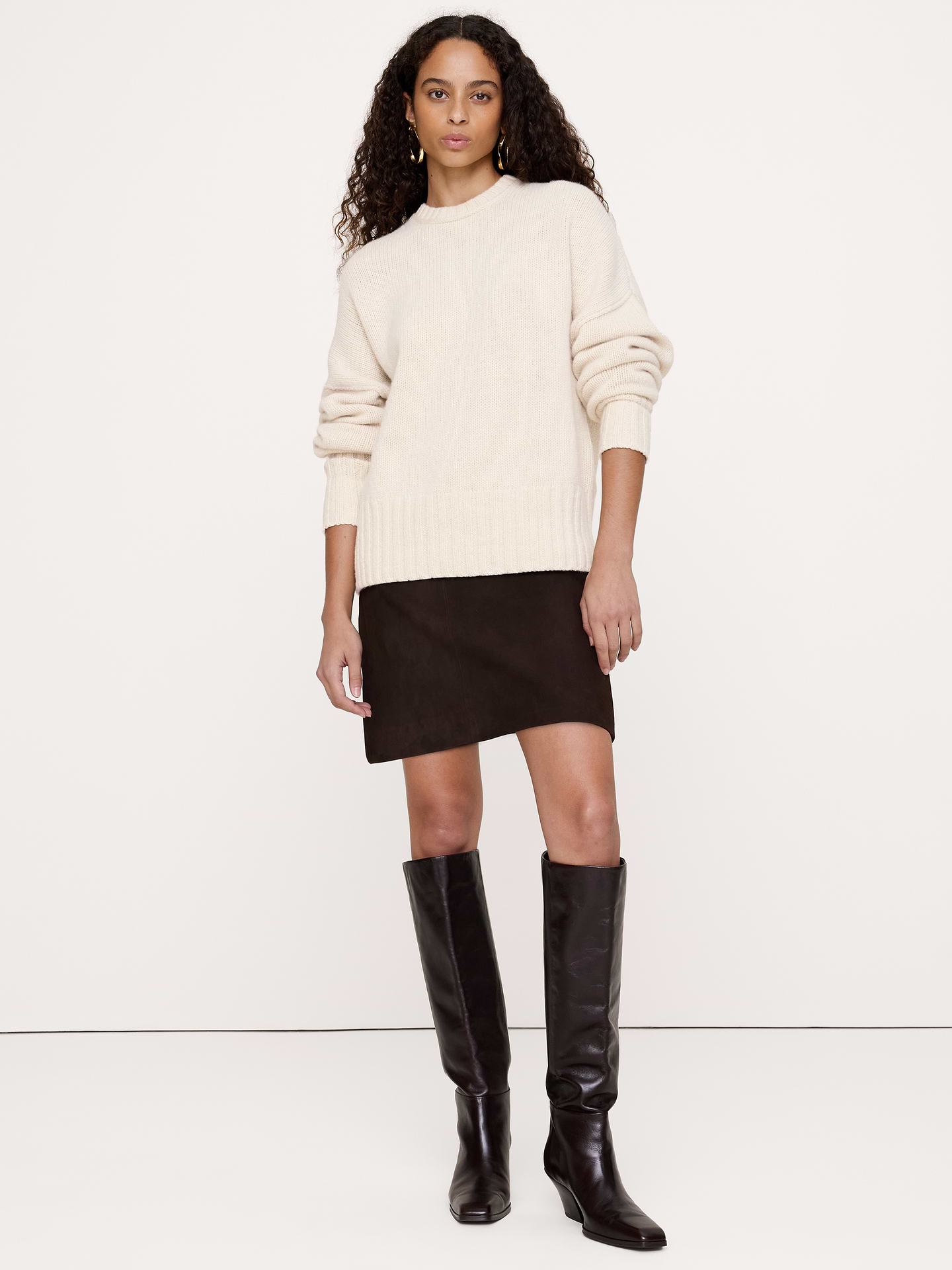 Image 7 of 8, Italian Leather Knee-High Boot