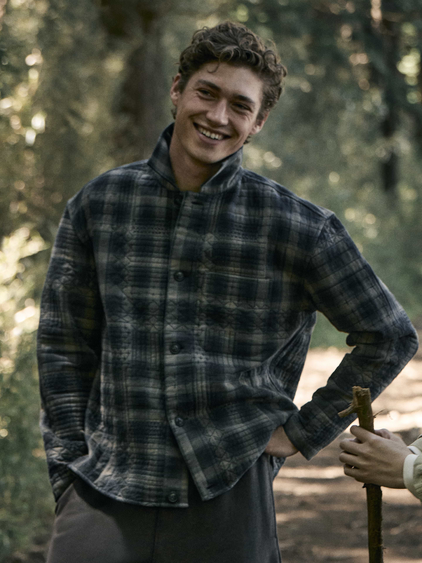 Image 6 of 6, Relaxed-Fit Embroidered Cotton Quilted Flannel Overshirt