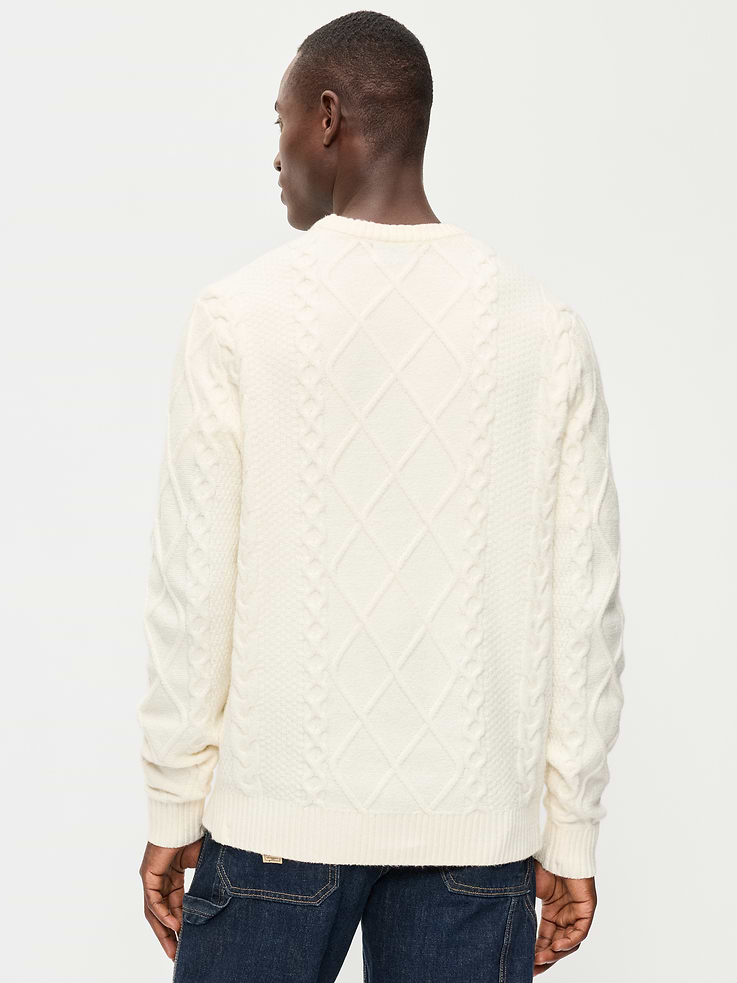 Image 2 of 4, Cable-Knit Crew-Neck Sweater