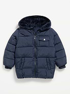 Image 2 of 3, Water-Resistant Hooded Parka Jacket for Toddler Boys