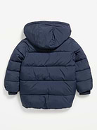 Image 3 of 3, Water-Resistant Hooded Parka Jacket for Toddler Boys