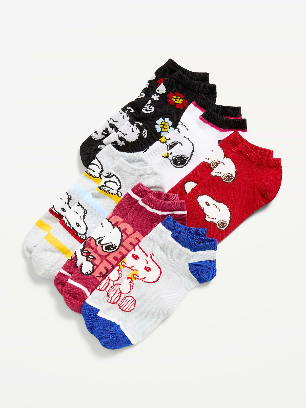 Peanuts™ 6-Pack Novelty Ankle Socks for Women