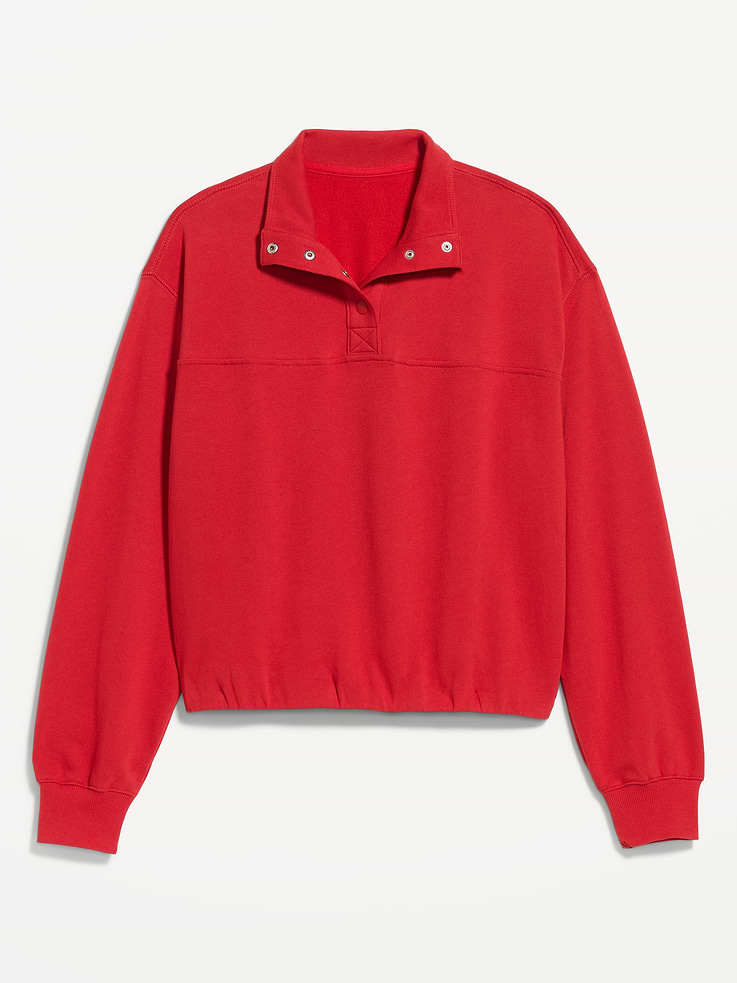Image 4 of 4, SoComfy Funnel-Neck Sweatshirt