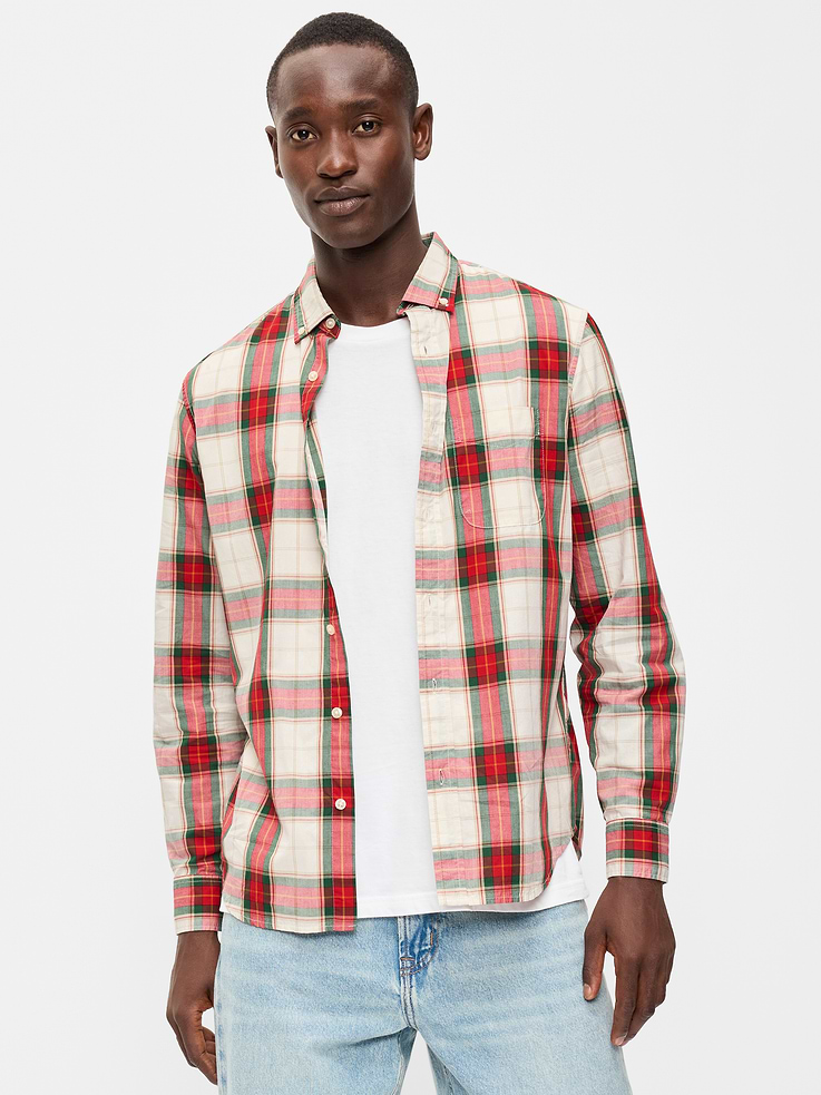 Image 1 of 4, The Everyday Shirt is the button-down that puts in work eight days a week., spread collar, long sleeves, patch chest pocket, full-button front, plaid print varies by color, Product #886936