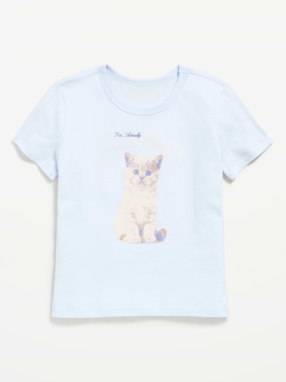 T-shirt à manches courtes à imprimé pour fille
